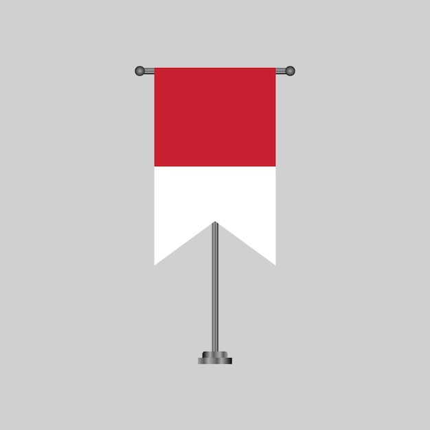 Plik wektorowy ilustracja szablonu flagi indonezji