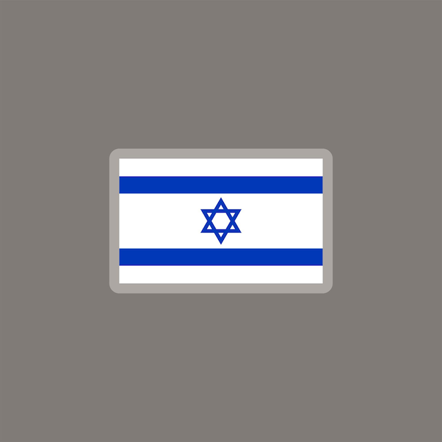 Plik wektorowy ilustracja szablonu flagi izraela
