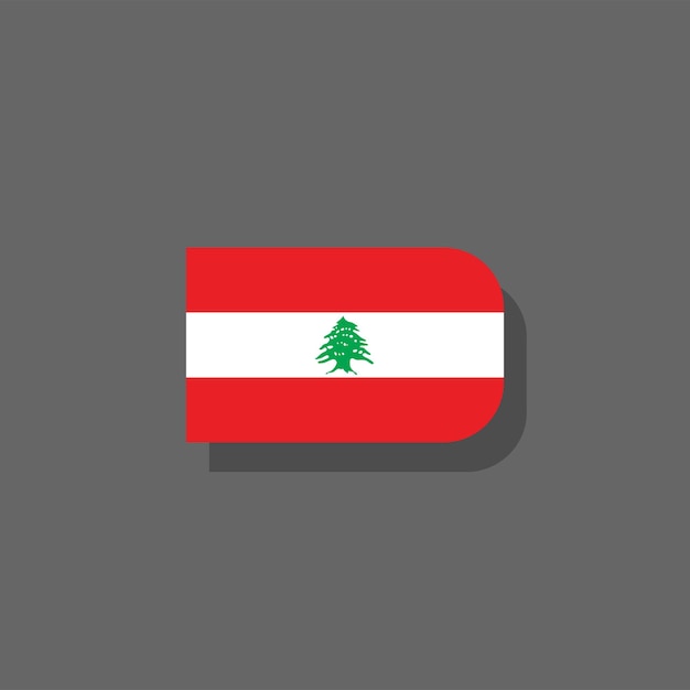 Ilustracja Szablonu Flagi Libanu
