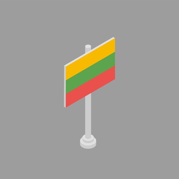 Ilustracja szablonu flagi Litwy