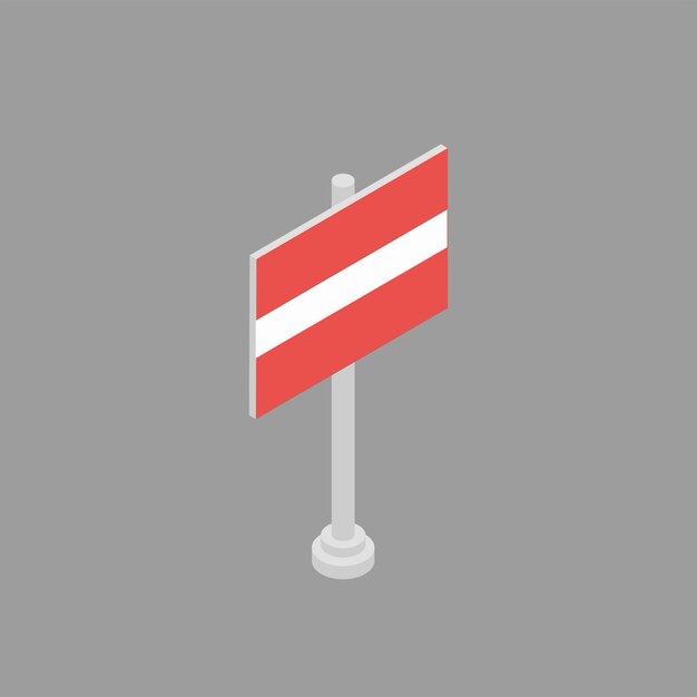 Ilustracja szablonu flagi Łotwy