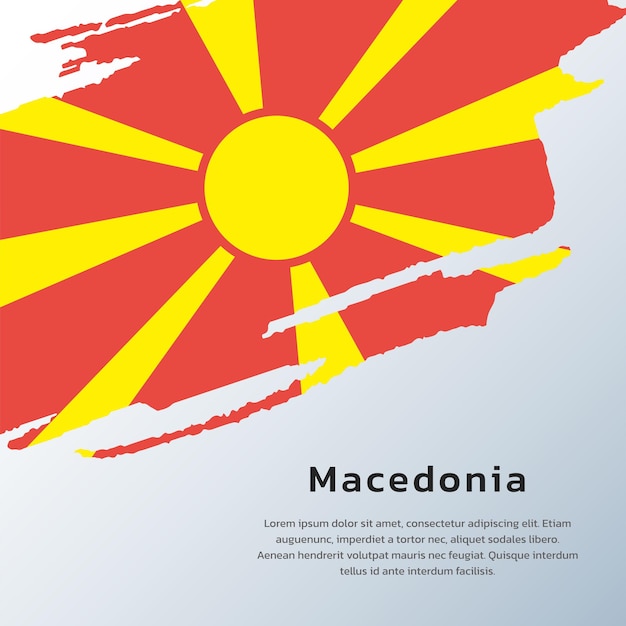 Ilustracja Szablonu Flagi Macedonii