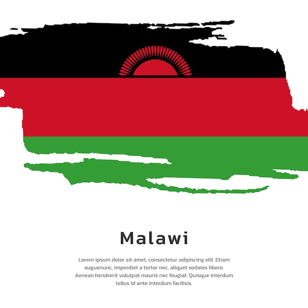 Ilustracja szablonu flagi Malawi