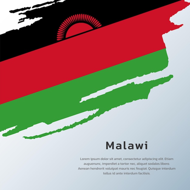 Ilustracja szablonu flagi Malawi