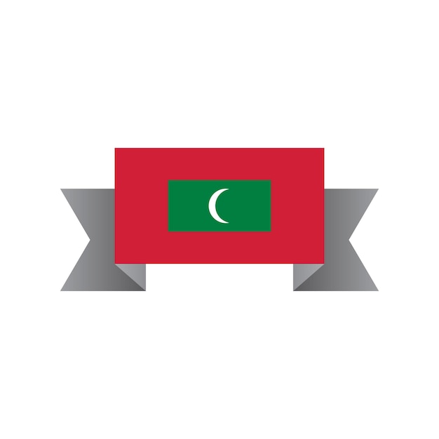 Ilustracja Szablonu Flagi Malediwów