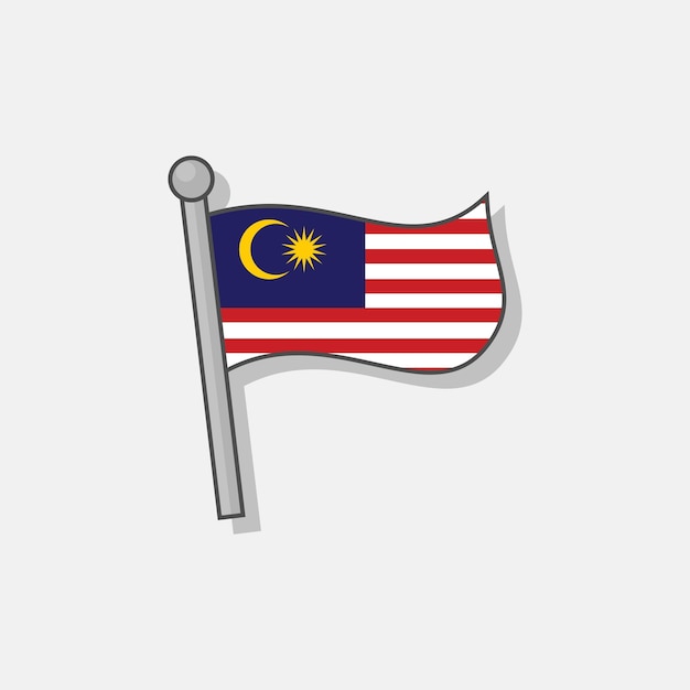 Ilustracja Szablonu Flagi Malezji