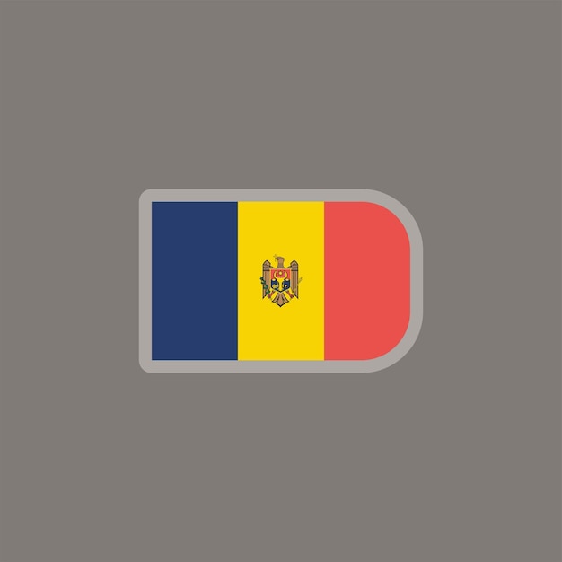Ilustracja szablonu flagi Mołdawii