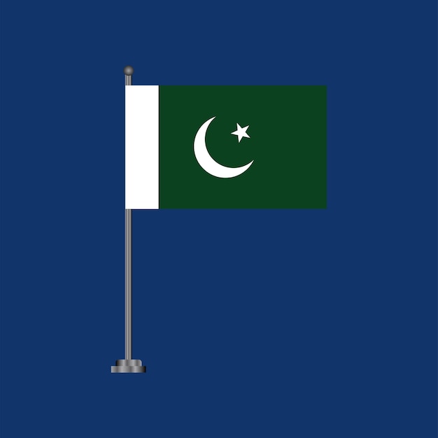Ilustracja szablonu flagi Pakistanu