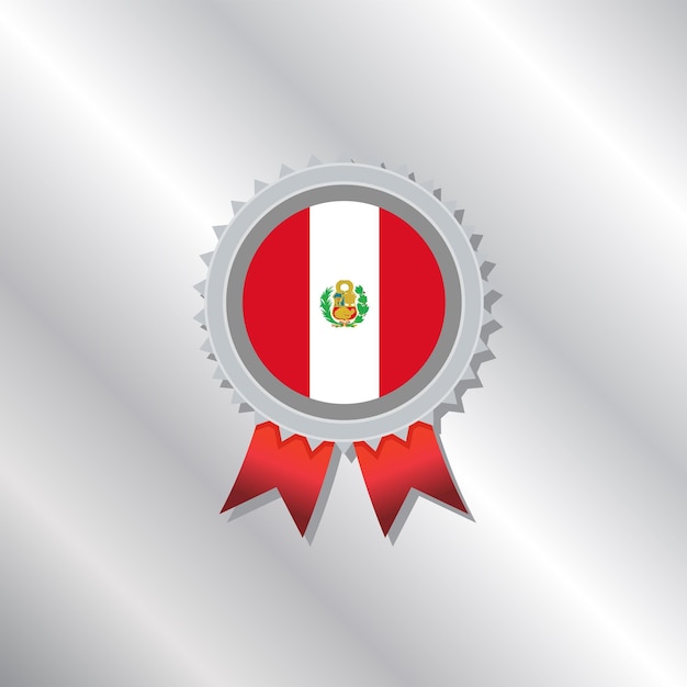 Ilustracja Szablonu Flagi Peru