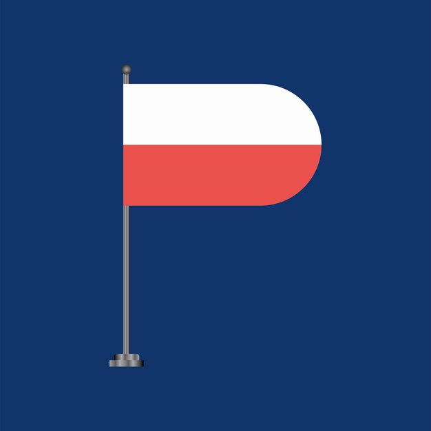 Plik wektorowy ilustracja szablonu flagi polski
