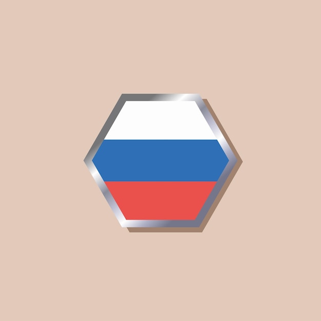 Ilustracja Szablonu Flagi Rosji