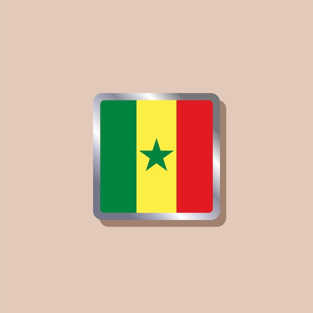 Ilustracja Szablonu Flagi Senegalu