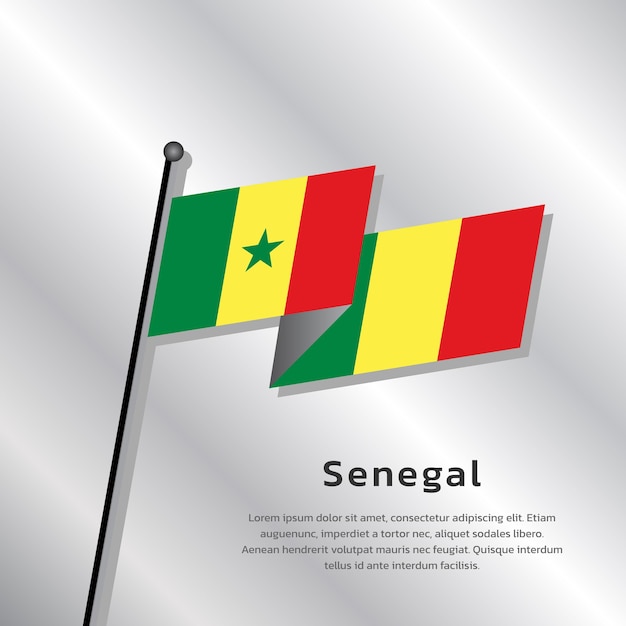Ilustracja szablonu flagi Senegalu