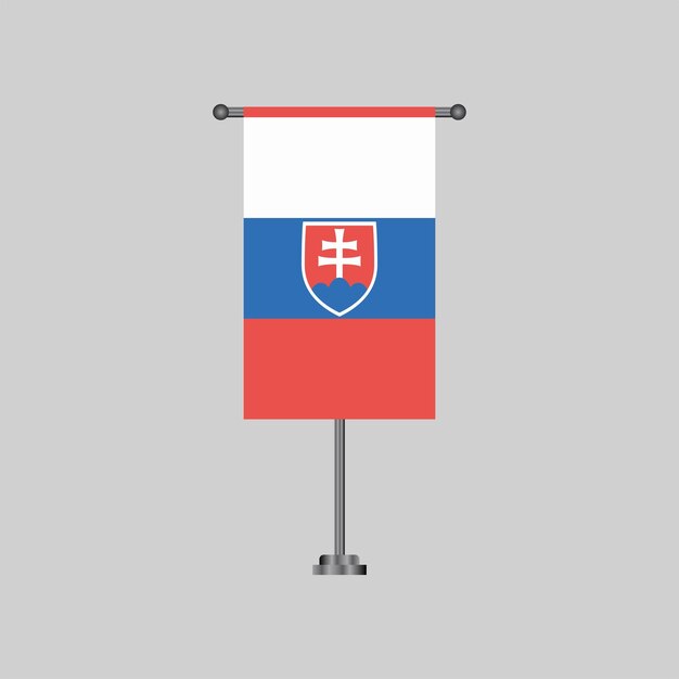 Ilustracja Szablonu Flagi Słowacji