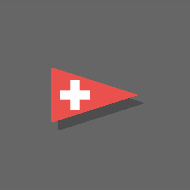 Plik wektorowy ilustracja szablonu flagi szwajcarii