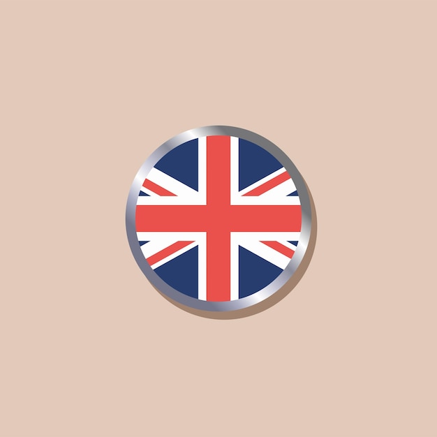 Ilustracja Szablonu Flagi Wielkiej Brytanii