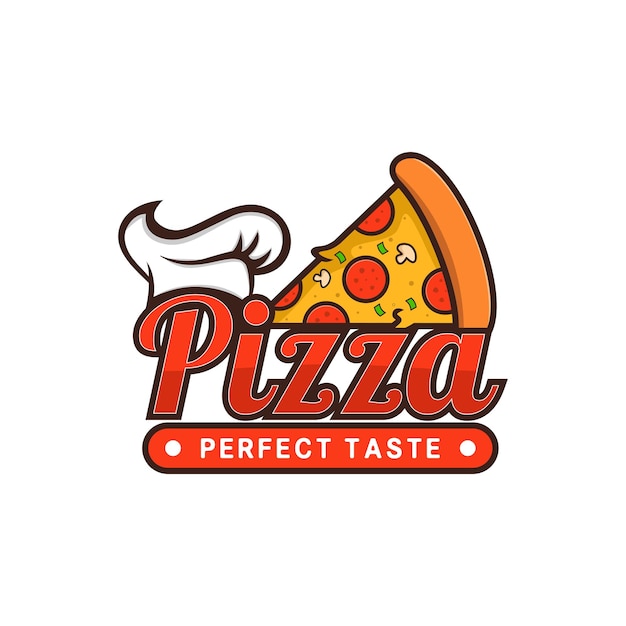 Plik wektorowy ilustracja szablonu projektu logo pizzy