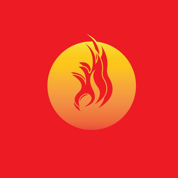 Ilustracja Szablonu Wektorowego Logo Fire Flame