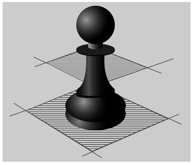 Plik wektorowy ilustracja szachownicy vintage pionek