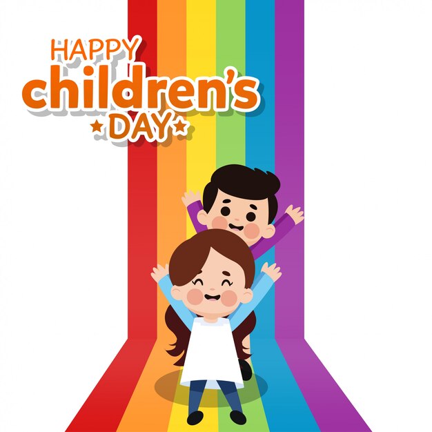 Ilustracja Szczęśliwy Dzień Dziecka