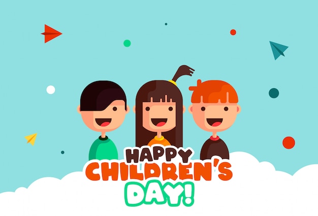 Ilustracja Szczęśliwy Dzień Dziecka