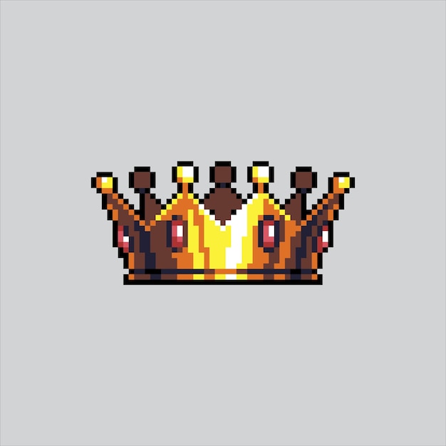 Ilustracja Sztuki Pikselowej King Crown Pixelated Crown Classic King Crown Pixelated Dla Gry