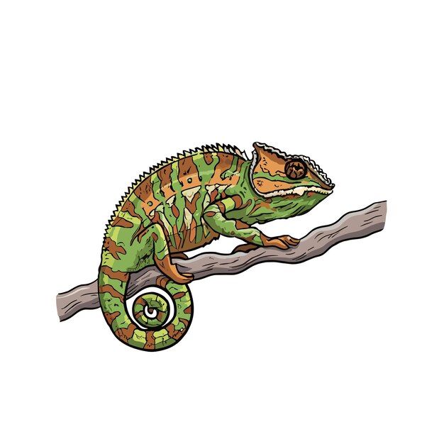 Ilustracja Sztuki Wektorowej Chameleon