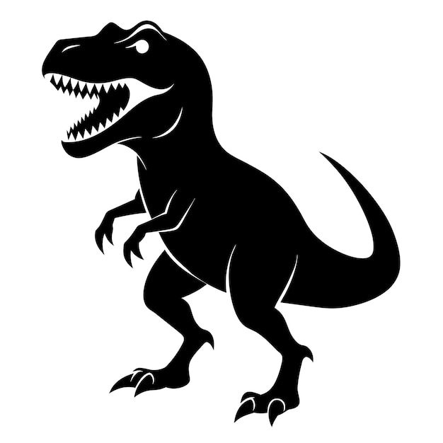 Ilustracja sztuki wektorowej dinozaurów na białym tle 4