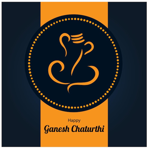 Ilustracja Tła Lorda Ganpati Dla Festiwalu Ganesh Chaturthi W Indiach