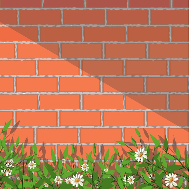 Plik wektorowy ilustracja tła ścian i roślin