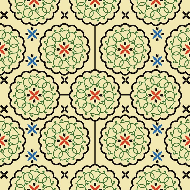 Plik wektorowy ilustracja tło kolorowy wzór arabeski