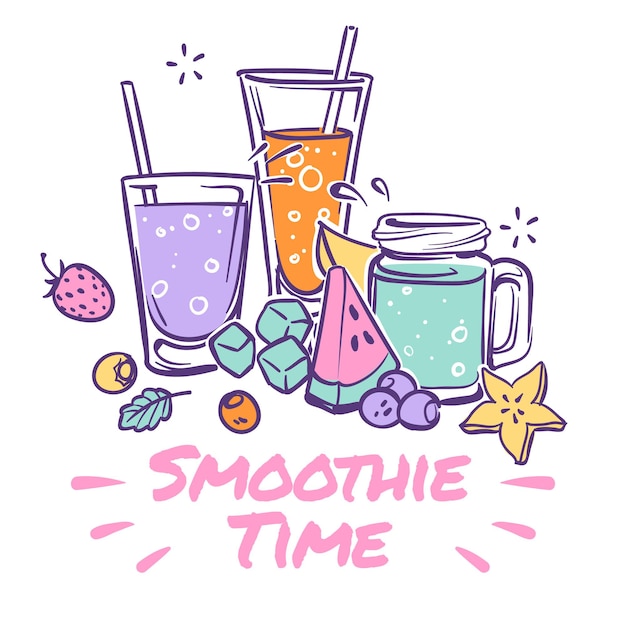 Ilustracja Tło Smoothie