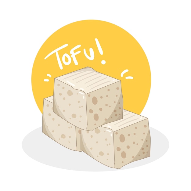 Plik wektorowy ilustracja tofu