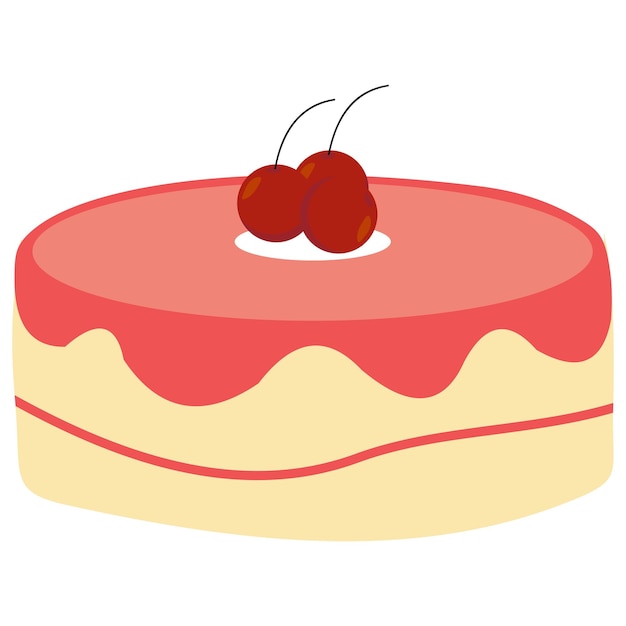 Ilustracja tortu urodzinowego