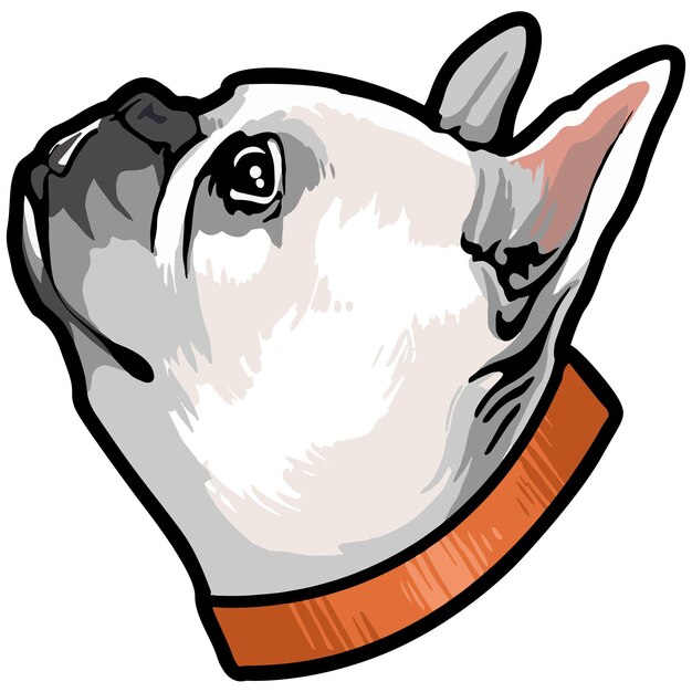 Plik wektorowy ilustracja twarzy buldoga wektor psa