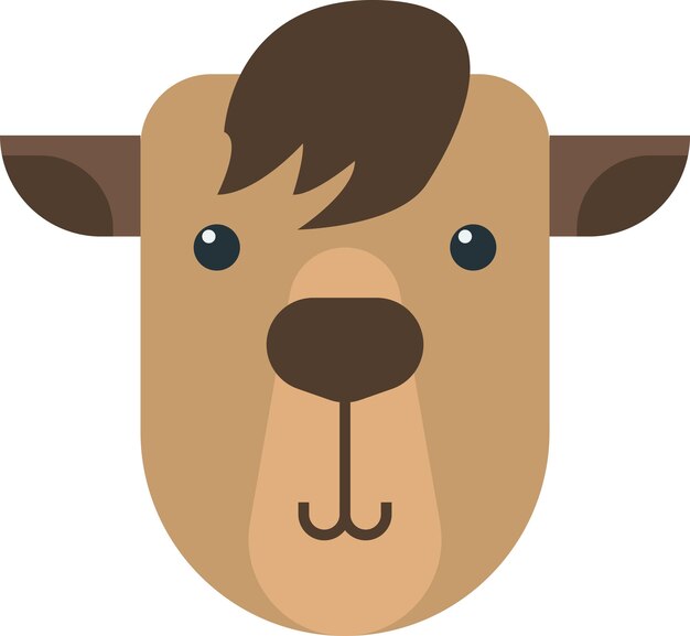 Ilustracja twarzy osła w minimalistycznym stylu