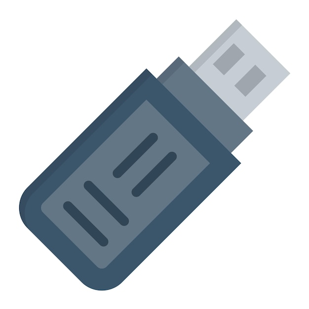 Ilustracja USB Flat