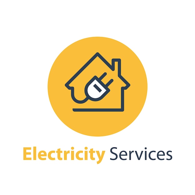 Plik wektorowy ilustracja usług naprawy i konserwacji energii elektrycznej