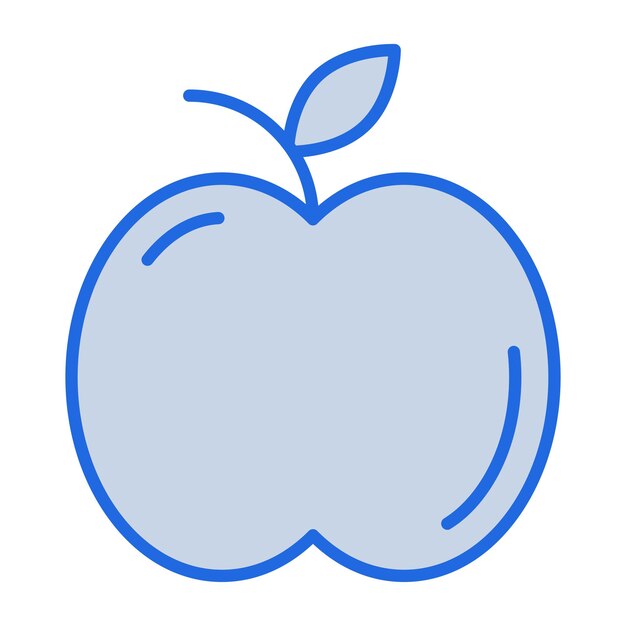 Plik wektorowy ilustracja w kolorze niebieskiego jabłka