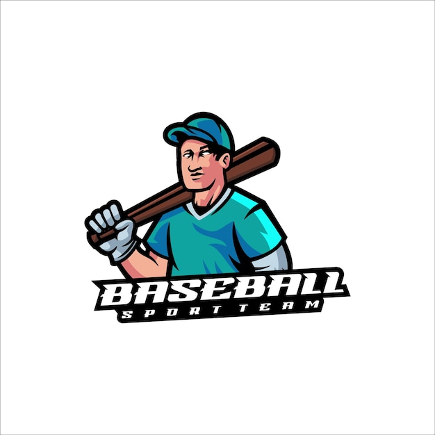 Plik wektorowy ilustracja wektor baseball esport logo styl