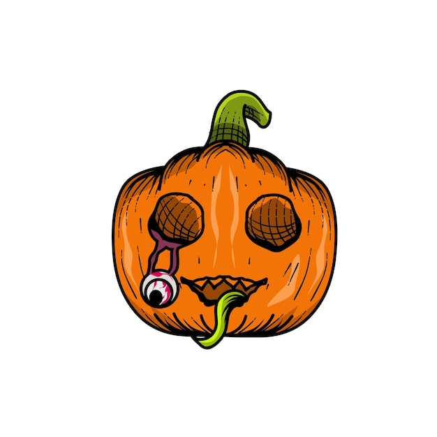 Ilustracja Wektor Dyni Halloween Na Białym Tle