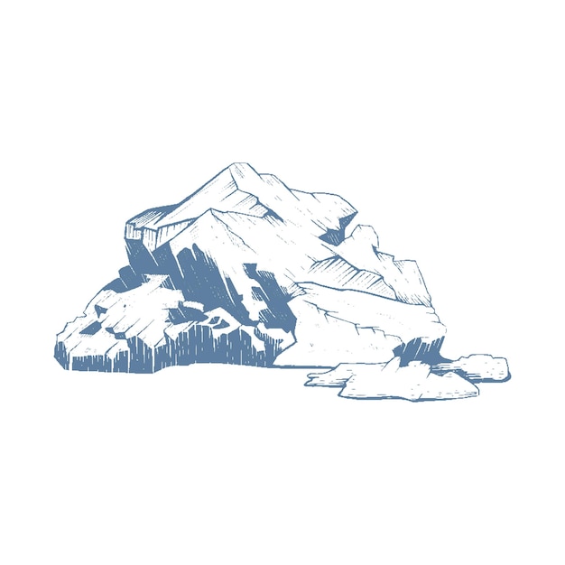 Plik wektorowy ilustracja wektora góry lodowej. góra lodowa