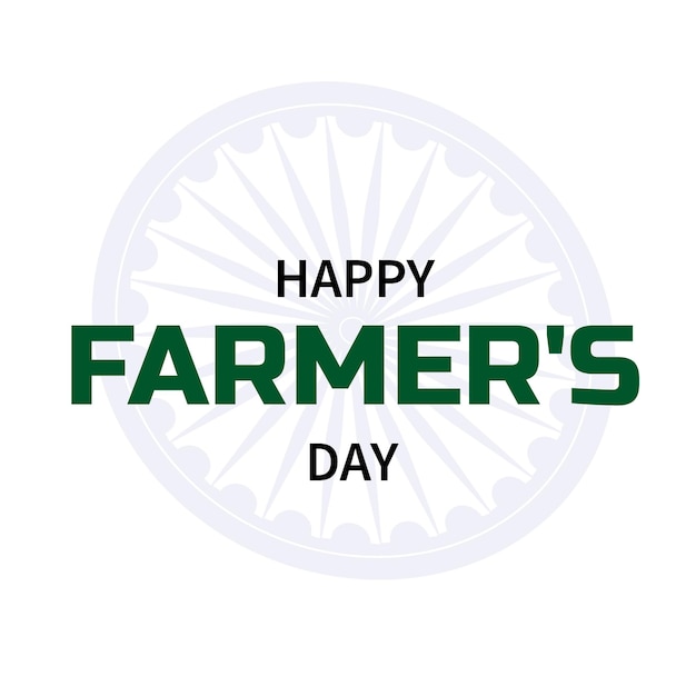 Ilustracja Wektora Happy Farmer's Day Kisan Diwas 23 Grudnia