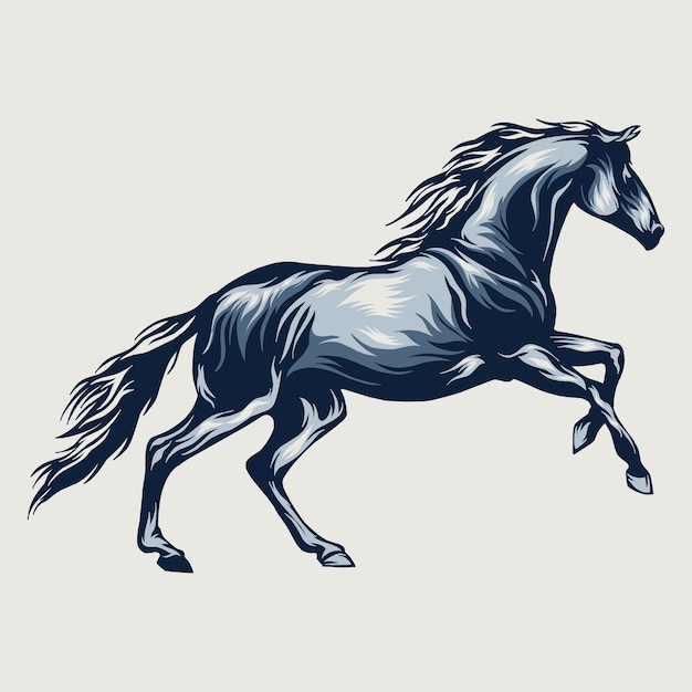 Plik wektorowy ilustracja wektora konia na jednolity kolor