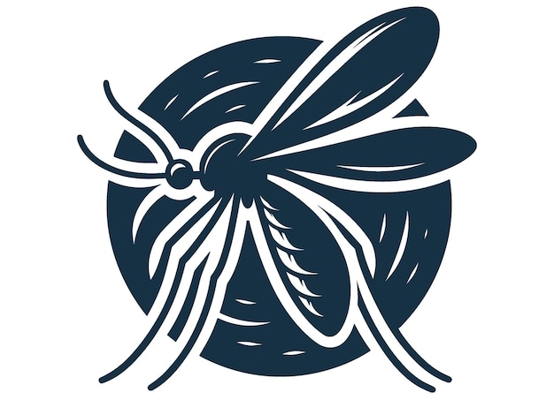Plik wektorowy ilustracja wektora logo komarów wyizolowana na białym