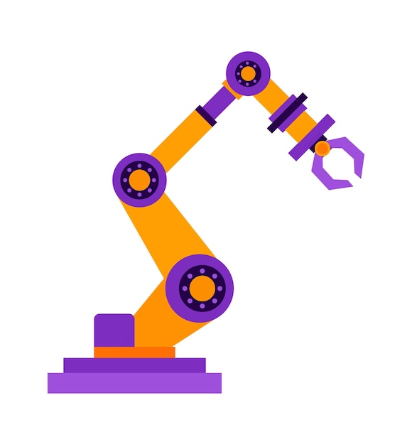 Ilustracja wektora manipulatora ramienia robota