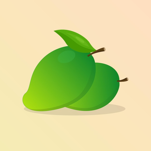 Ilustracja Wektora Premium Zielonego Mango