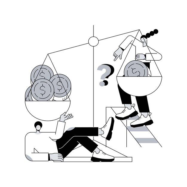 Ilustracja wektorowa abstrakcyjna koncepcja dyskryminacji płci
