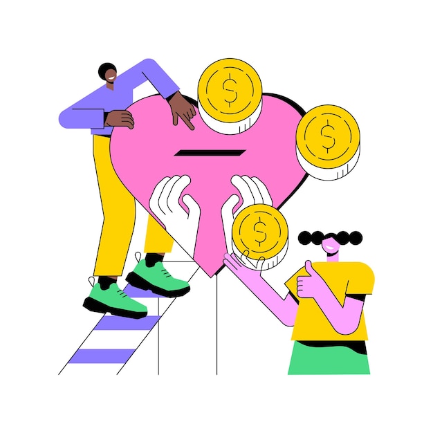 Ilustracja wektorowa abstrakcyjna koncepcja filantropii