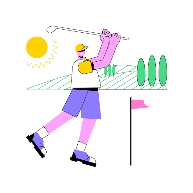Ilustracja wektorowa abstrakcyjna koncepcja golfa